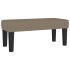 Cama box spring con colchón tela gris taupe 90x190