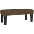 Cama box spring con colchón tela marrón oscuro 100x200