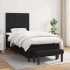 Cama box spring con colchón tela negro 80x200