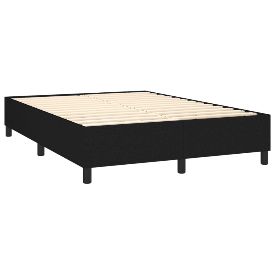 Cama box spring con colchón tela negro 140x190
