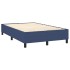 Cama box spring con colchón tela azul 120x200