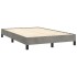 Cama box spring colchón y LED terciopelo gris claro 120x190