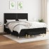 Cama box spring con colchón tela negro 160x200