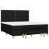 Cama box spring con colchón tela negro 160x200