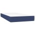 Cama box spring con colchón tela azul 90x190