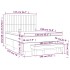 Cama box spring con colchón tela azul 140x190