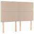 Cama box spring con colchón cuero sintético capuchino