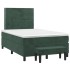 Cama box spring con colchón terciopelo verde oscuro 120x200