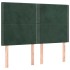 Cama box spring con colchón terciopelo verde oscuro 140x200