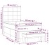 Cama box spring con colchón terciopelo negro 80x200