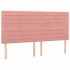 Cama box spring con colchón terciopelo rosa 160x200