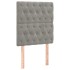 Cama box spring con colchón terciopelo gris claro 80x200