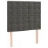 Cama box spring con colchón terciopelo gris oscuro 80x200