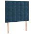 Cama box spring con colchón terciopelo azul oscuro 90x200