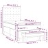 Cama box spring con colchón terciopelo gris claro 100x200