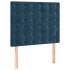 Cama box spring con colchón terciopelo azul oscuro 90x190