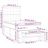 Cama box spring con colchón terciopelo azul oscuro 90x190