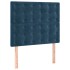 Cama box spring con colchón terciopelo azul oscuro 100x200