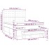 Cama box spring con colchón terciopelo rosa 140x200
