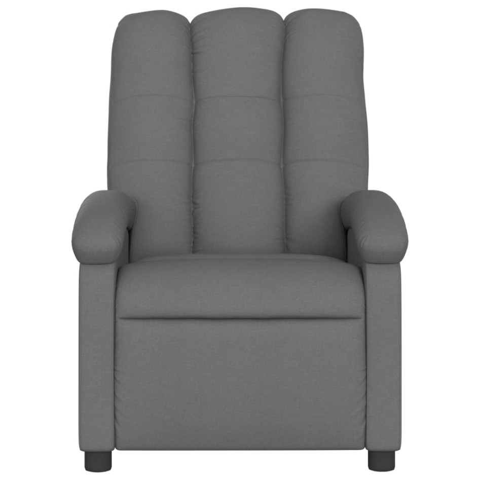 Sillón reclinable eléctrico de tela gris