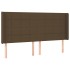 Cama box spring colchón luces LED tela marrón oscuro