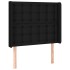 Cama box spring colchón y luces LED tela negro 90x200