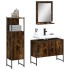 Set de muebles baño 3 pzas madera contrachapada roble