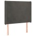 Cama box spring colchón y LED terciopelo gris oscuro 100x200
