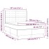 Cama box spring colchón LED cuero sintético capuchino