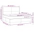 Cama box spring colchón y LED terciopelo rosa 160x200