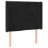 Cama box spring colchón y LED terciopelo negro 100x200