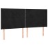 Cama box spring colchón y LED terciopelo negro 160x200
