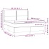 Cama box spring colchón y LED terciopelo gris claro 160x200