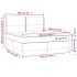 Cama box spring colchón y LED terciopelo gris oscuro 180x200