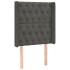 Cama box spring colchón y LED terciopelo gris oscuro 80x200