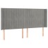 Cama box spring colchón y LED terciopelo gris claro 180x200