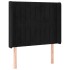 Cama box spring colchón y LED terciopelo negro 100x200
