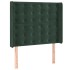 Cama box spring colchón y LED terciopelo verde oscuro