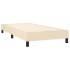 Cama box spring con colchón tela color crema 80x200