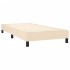Cama box spring con colchón tela color crema 90x190
