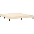 Cama box spring con colchón tela color crema 160x200