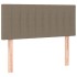 Cama box spring con colchón tela gris taupe 80x200