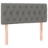 Cama box spring con colchón tela gris oscuro 120x200