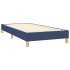 Cama box spring con colchón tela azul 80x200