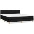 Cama box spring con colchón tela negro 180x200