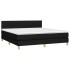 Cama box spring con colchón tela negro 180x200