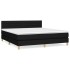 Cama box spring con colchón tela negro 160x200