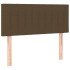 Cama box spring con colchón tela marrón oscuro 80x200