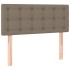 Cama box spring con colchón tela gris taupe 120x200