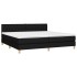 Cama box spring con colchón tela negro 200x200